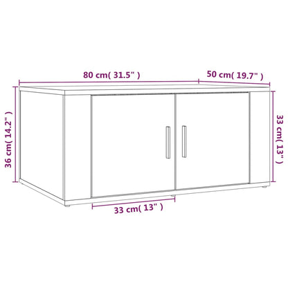 Soffbord svart 80x50x36 cm konstruerat trä