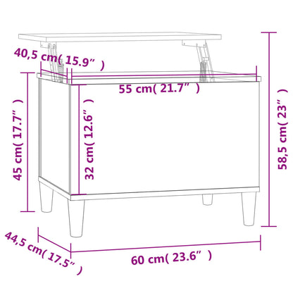 Soffbord rökfärgad ek 60x44,5x45 cm konstruerat trä