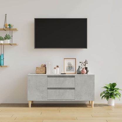 Tv-bänk betonggrå 102x44,5x50 cm konstruerat trä