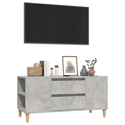 Tv-bänk betonggrå 102x44,5x50 cm konstruerat trä