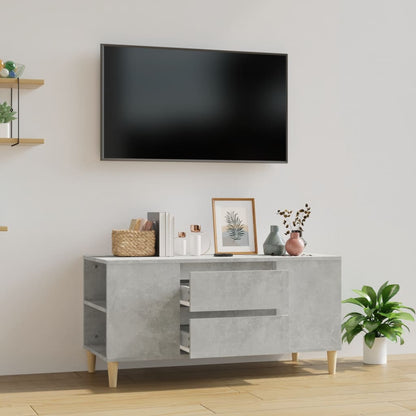 Tv-bänk betonggrå 102x44,5x50 cm konstruerat trä