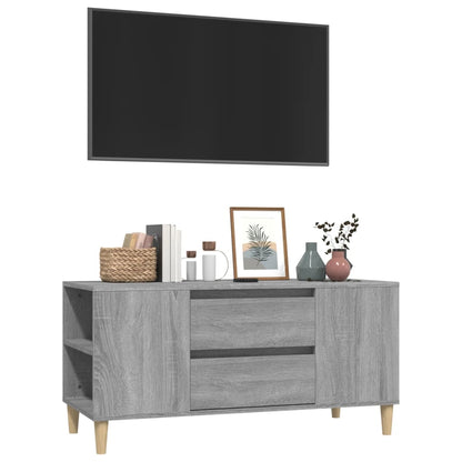 Tv-bänk grå sonoma 102x44,5x50 cm konstruerat trä