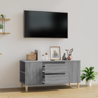 Tv-bänk grå sonoma 102x44,5x50 cm konstruerat trä