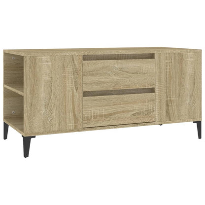 Tv-bänk sonoma-ek 102x44,5x50 cm konstruerat trä