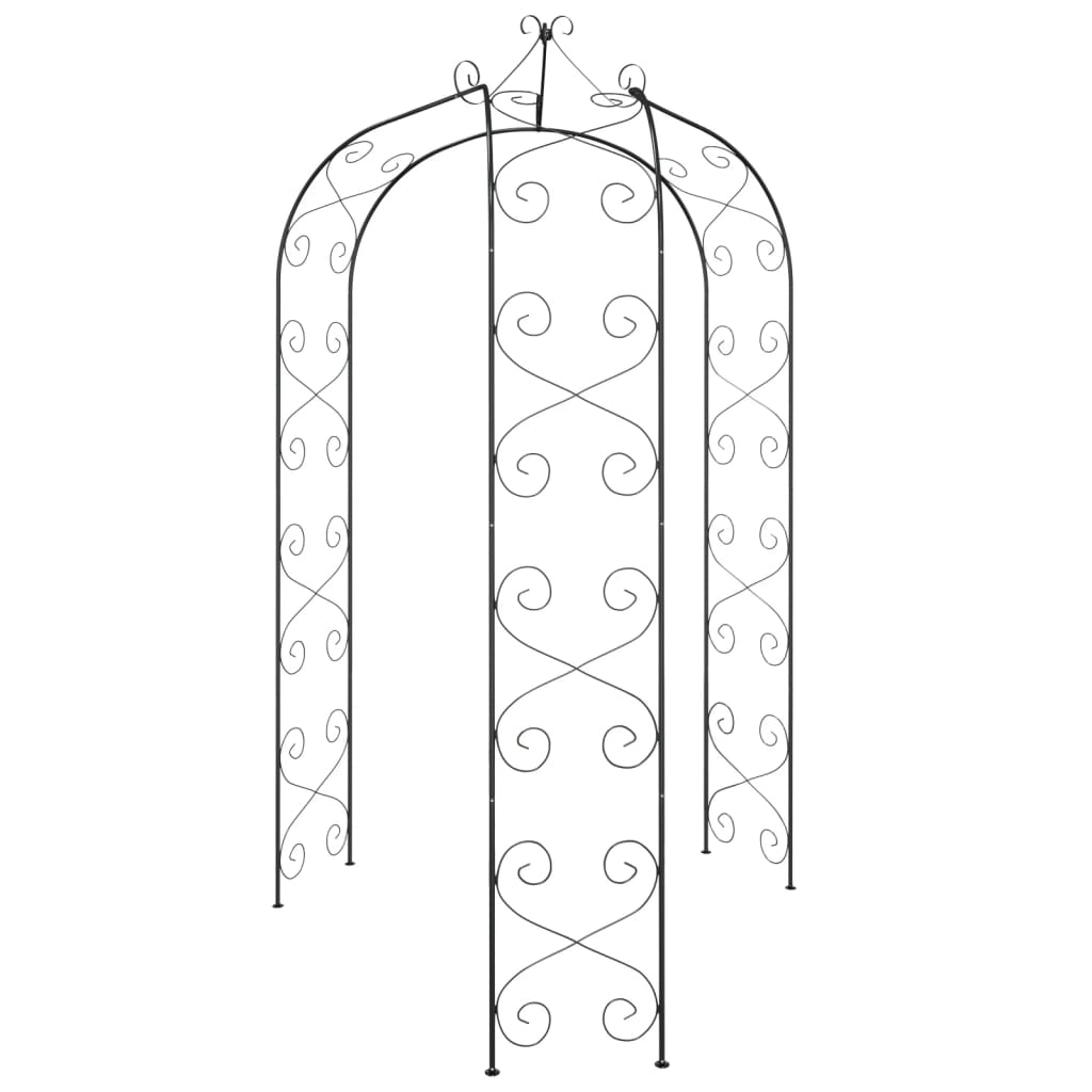 Rosenbåge svart Ø180x255 cm stål