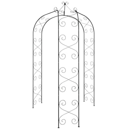 Rosenbåge svart Ø180x255 cm stål