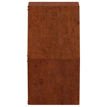 Odlingslådor för vägg 2 st rosttrögt stål 46x10x40 cm