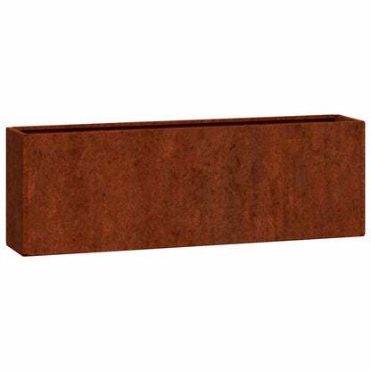 Odlingslådor för vägg 2 st rosttrögt stål 53x10x17 cm