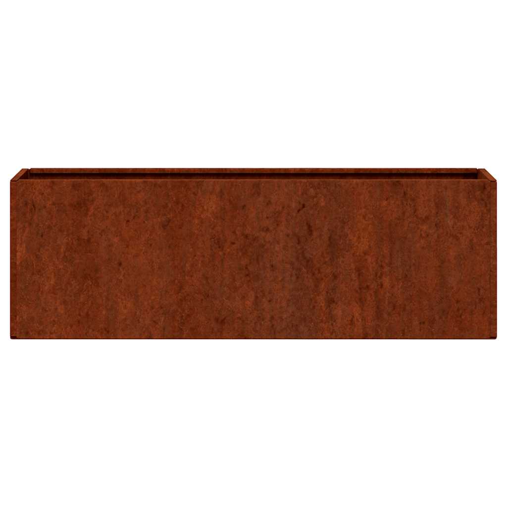 Odlingslådor för vägg 2 st rosttrögt stål 53x10x17 cm