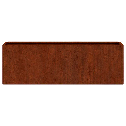 Odlingslådor för vägg 2 st rosttrögt stål 53x10x17 cm