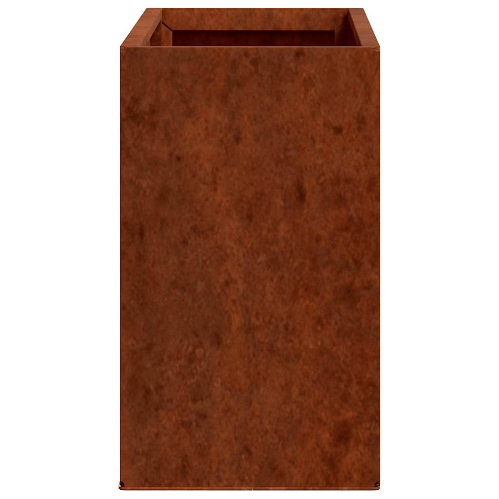Odlingslådor för vägg 2 st rosttrögt stål 53x10x17 cm