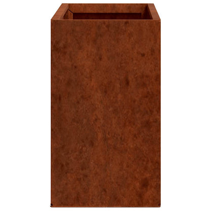 Odlingslådor för vägg 2 st rosttrögt stål 53x10x17 cm