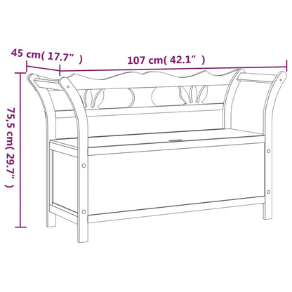 Trädgårdsbänk grå 107x45x75,5 cm massivt granträ