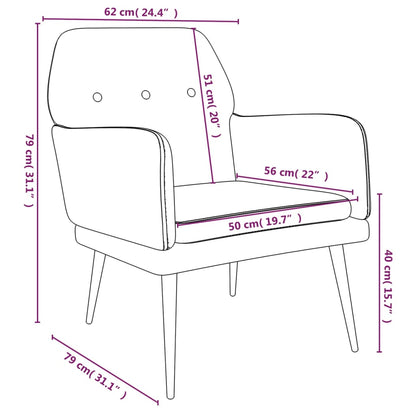 Loungestol mörkgrön 62x79x79 cm sammet