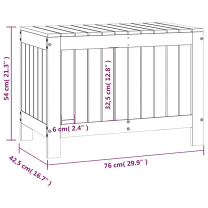 Dynbox svart 76x42,5x54 cm massiv furu