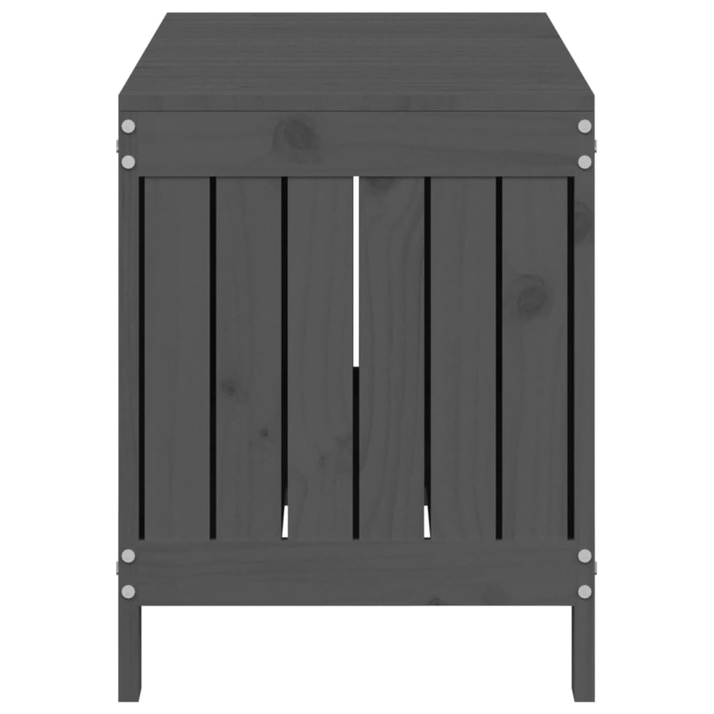 Dynbox svart 108x42,5x54 cm massiv furu