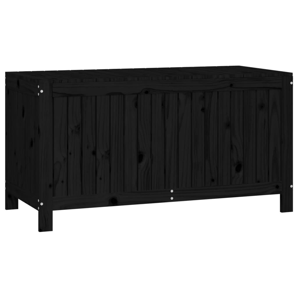 Dynbox svart 121x55x64 cm massiv furu