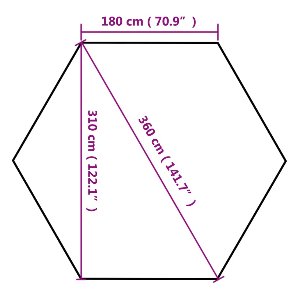 Pop-Up Hopfällbart partytält sexkantigt taupe 220g/m²