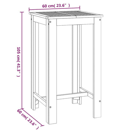 Ståbord för utomhusbruk 60x60x105 cm massiv akacia