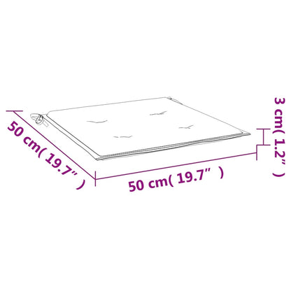 Stolsdynor 6 st blå&vit randig 50x50x3 cm tyg