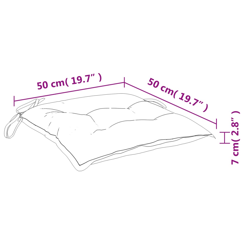 Palldynor 6 st svart 50x50x7 cm oxfordtyg