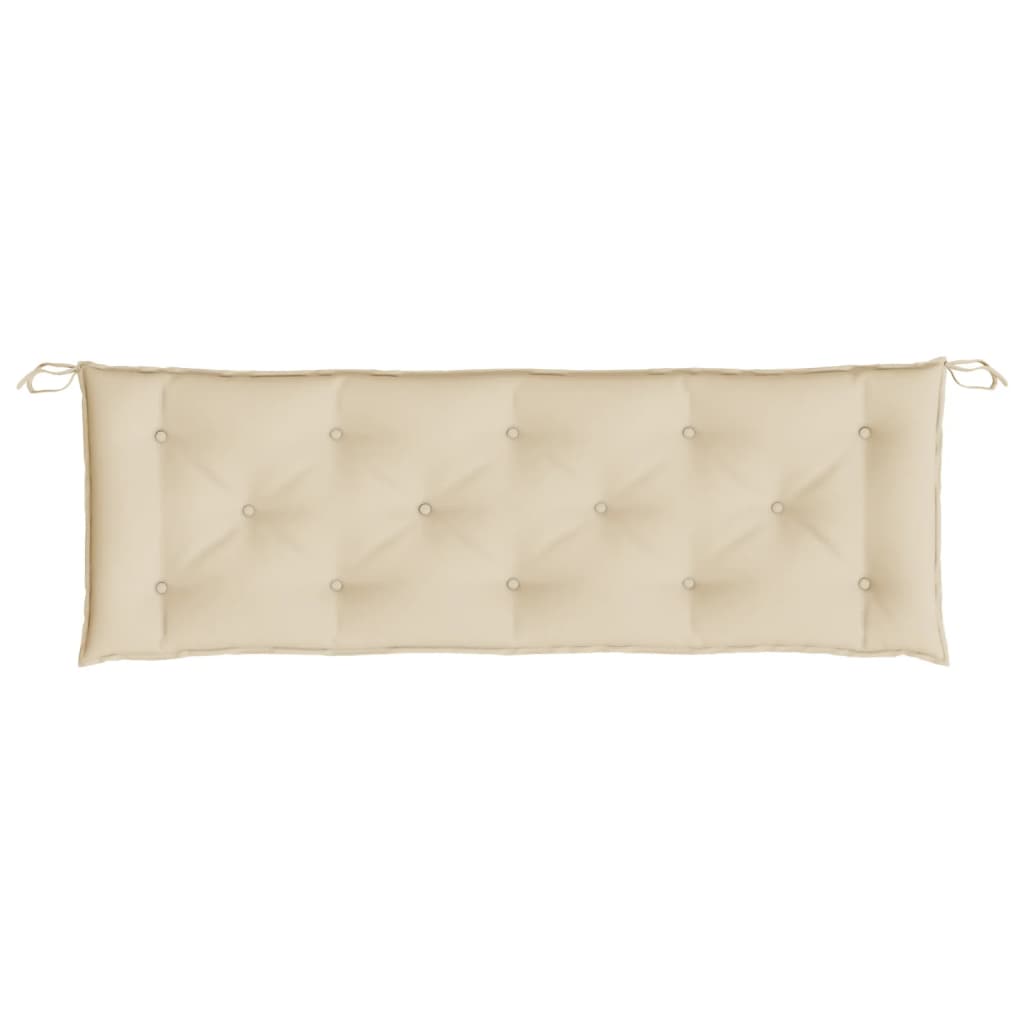 Bänkdynor för trädgården 2st beige 150x50x7cm oxfordtyg