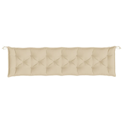 Bänkdynor för trädgården 2st beige 200x50x7cm oxfordtyg