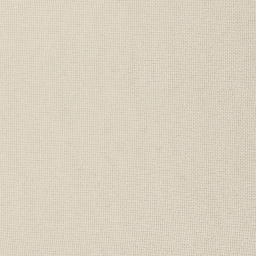 Vilstol med fotpall gräddvit Tyg