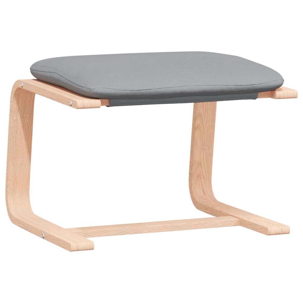 Vilstol med fotpall Ljusgrå tyg