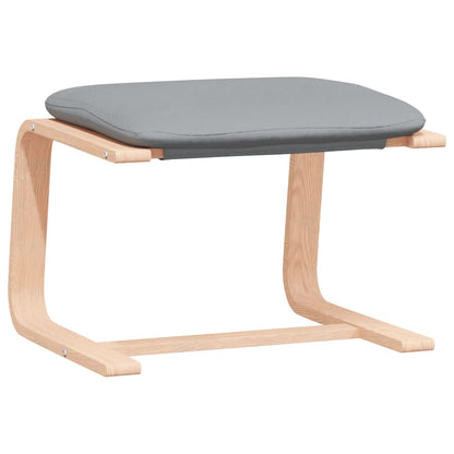 Vilstol med fotpall Ljusgrå tyg