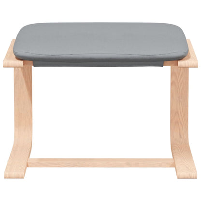 Vilstol med fotpall Ljusgrå tyg