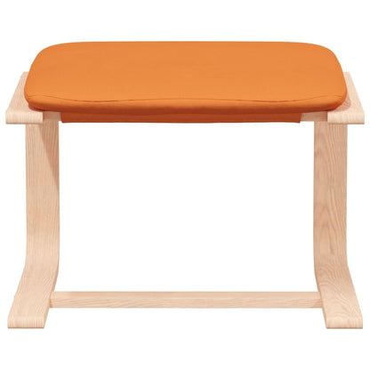 Vilstol med fotpall mörkgul tyg