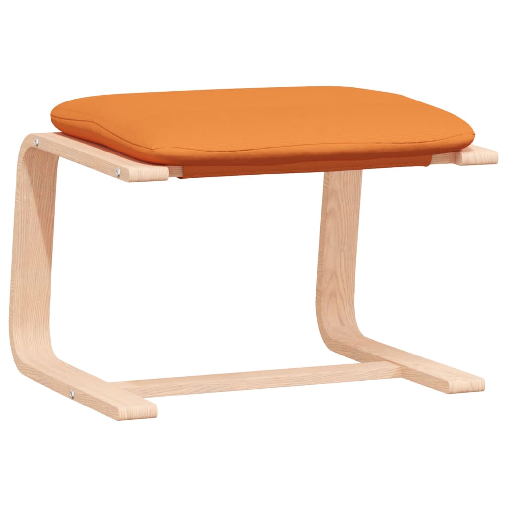 Vilstol med fotpall mörkgul tyg