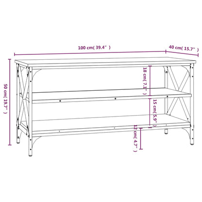 Tv-bänk sonoma-ek 100x40x50 cm konstruerat trä