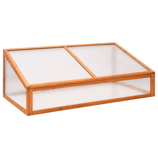 Växthus orange 110x58,5x39 cm granträ