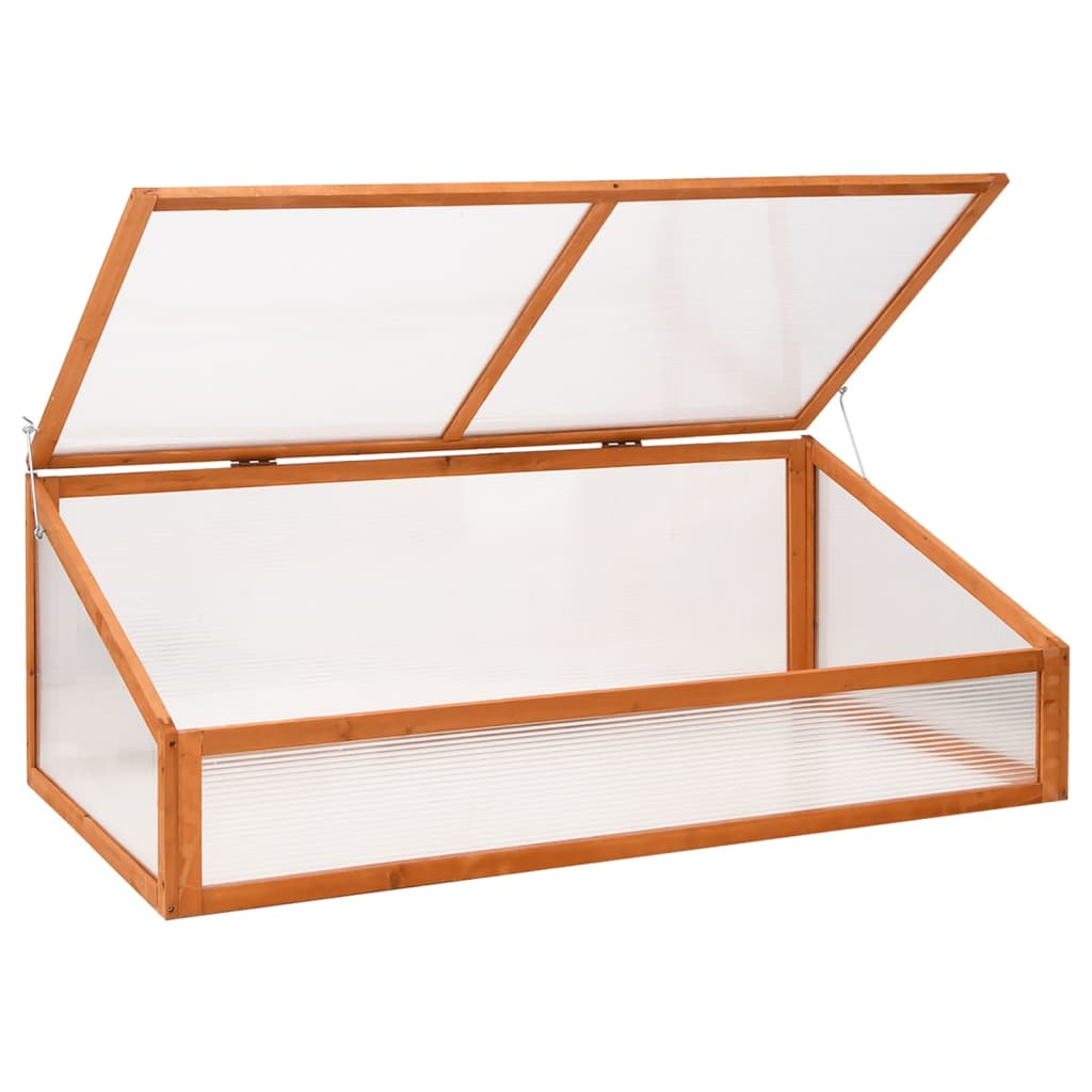 Växthus orange 110x58,5x39 cm granträ