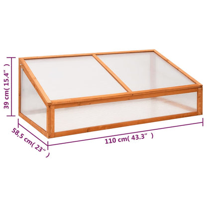 Växthus orange 110x58,5x39 cm granträ