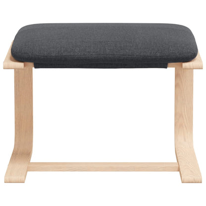 Vilstol med fotpall mörkgrå tyg