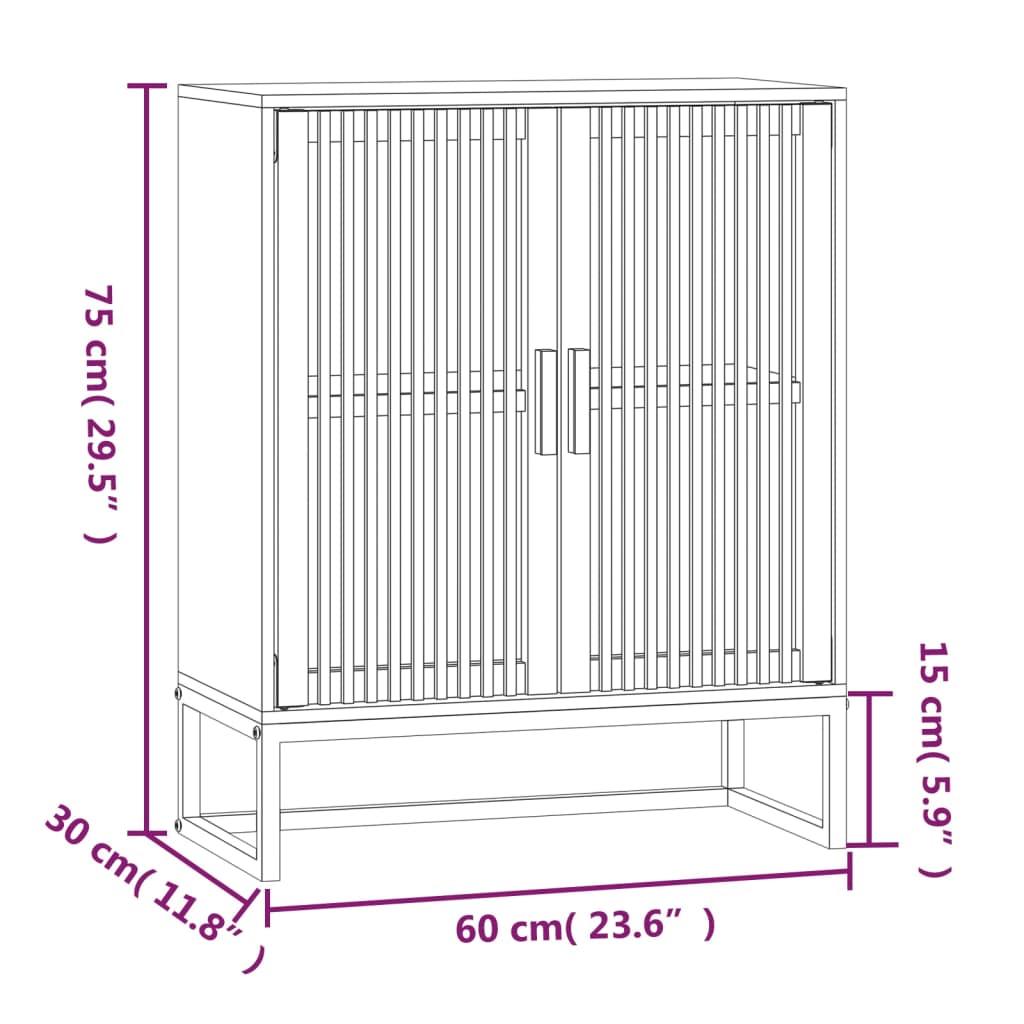 Förvaringsskåp vit 60x30x75 cm konstruerat trä