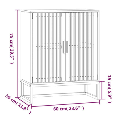 Förvaringsskåp vit 60x30x75 cm konstruerat trä