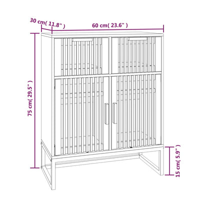 Förvaringsskåp vit 60x30x75 cm konstruerat trä