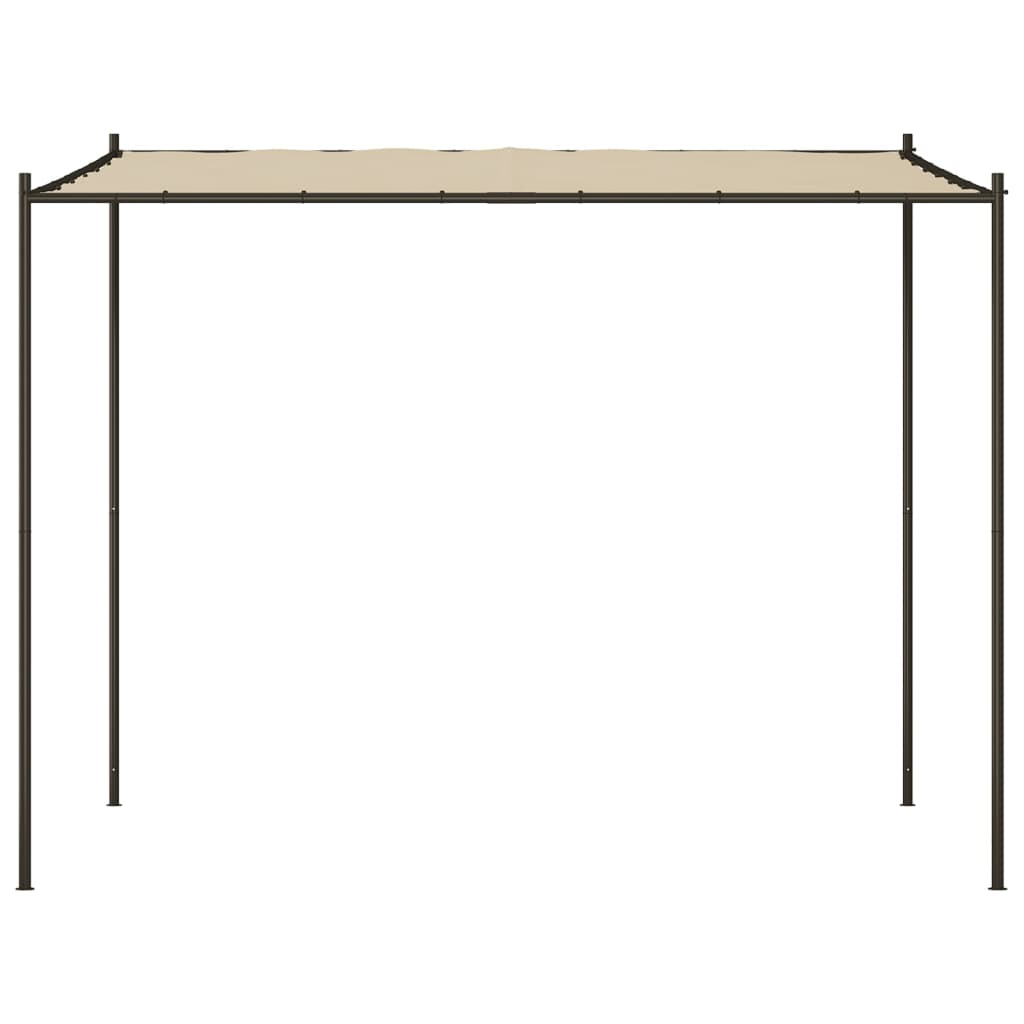 Paviljong beige 3x3 m 180 g/m² tyg och stål