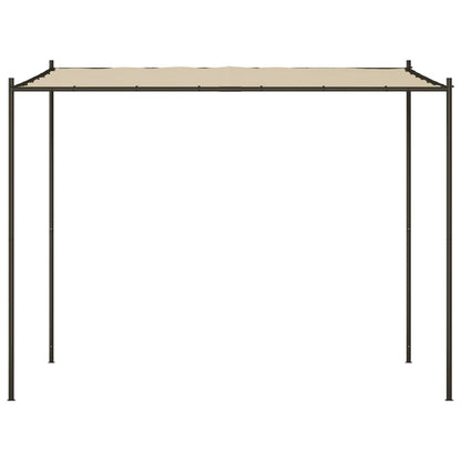 Paviljong beige 3x3 m 180 g/m² tyg och stål