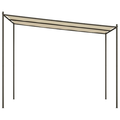 Paviljong beige 3x3 m 180 g/m² tyg och stål