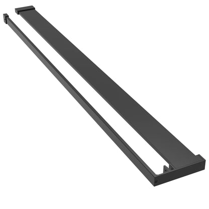 Duschhylla för duschvägg svart 115 cm gjuten aluminium