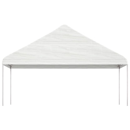 Paviljong med tak vit 5,88x2,23x3,75 m polyeten