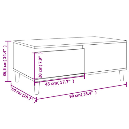 Soffbord betonggrå 90x50x36,5 cm konstruerat trä