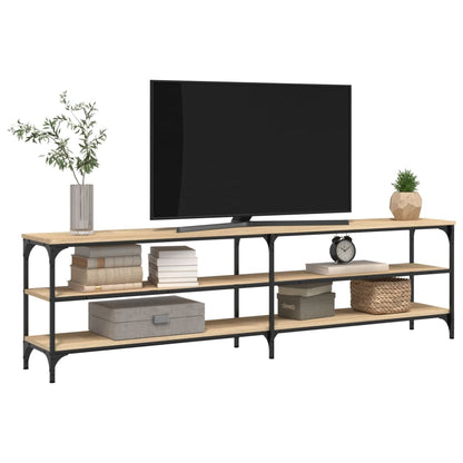 Tv-bänk sonoma-ek 180x30x50 cm konstruerat trä och metall