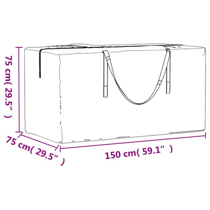 Dynväskor 2 st svart 150x75x75 cm polyeten