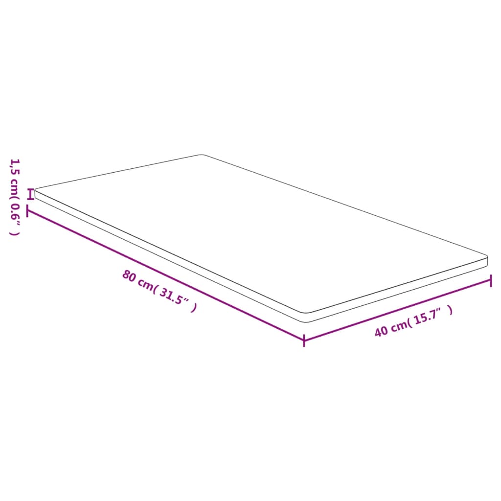 Bordsskiva 40x80x1,5 cm bambu